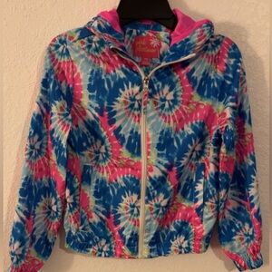 Colorful Tie-Dye Zip-Up Windbreaker